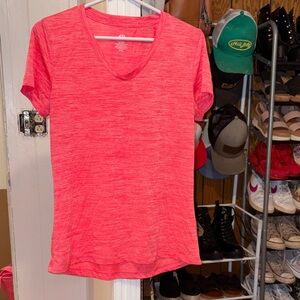 Women's Pink V-Neck Top